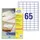 Etiket Avery Zweckform LR3666 38x21.2mm recycled wit 6500 stuks