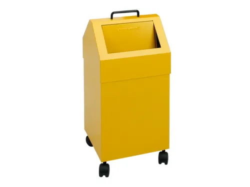 afvalverzamelaar vuurremmend 45 liter HxBxD 710x330x310mm geel