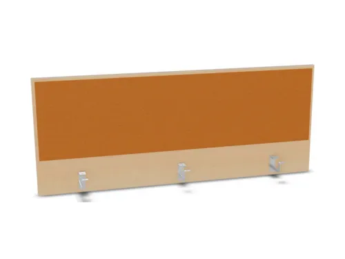 opzetpaneel,v. bureau,aanbouw achter,B 1400mm,NE-esdoorn,BN3005-geel