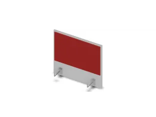 opzetpaneel bureau aanbouw zijkant MP-lichtgrijs BN4011-rood 600mm - 1