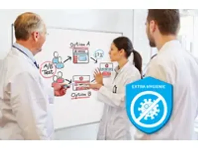 OUTLET Hygienisch Magnetisch Whiteboard 120x300cm emaille
