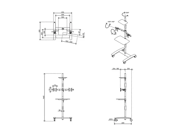 ViewMate Combo Conference Trolley 722