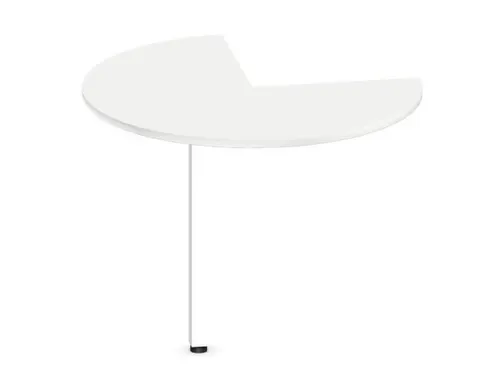 aanbouwtafel,i.h.v.,HxØ 720-840x1000mm,driekwartrond,Bl-wit