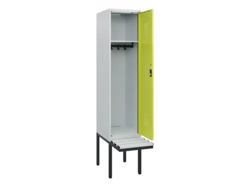 locker met bank,HxBxD 1950x400x815mm,1vak,vak B 400mm,cilinderslot