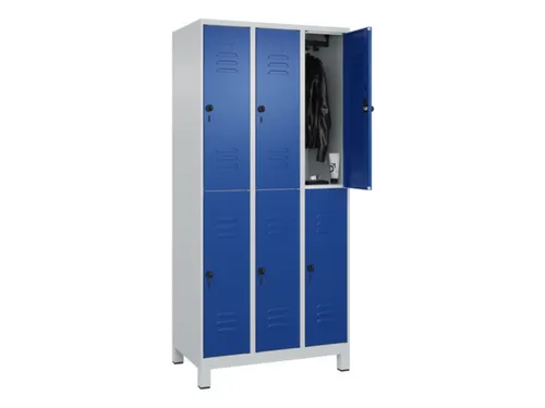 dubbeldekse locker,HxBxD 1950x900x500mm,3x2vak.,vak B 300mm