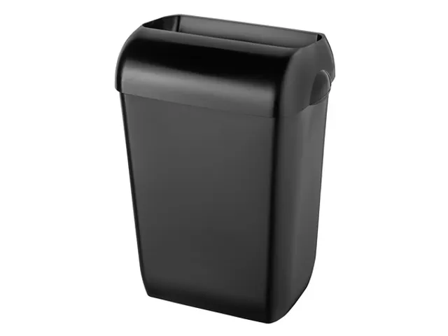 Afvalbak Zwart 43 Liter Half Open