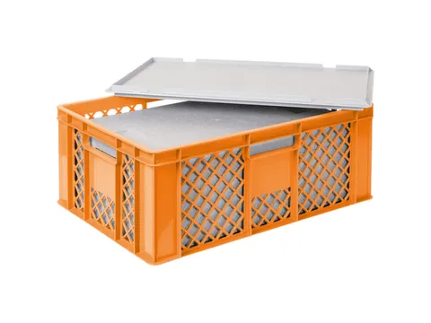 Euronorm-stapelbak,m. isoleerbox,HxLxB 240x600x400mm,43/20,4l,HDPE