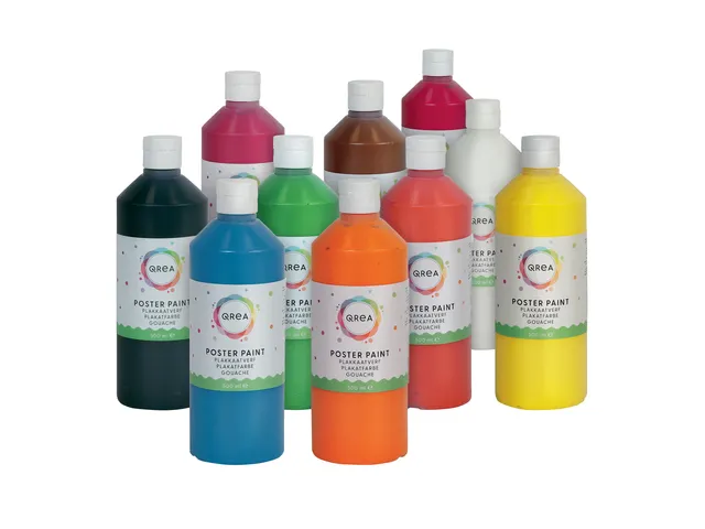 Plakkaatverf Qrea rood 500ml