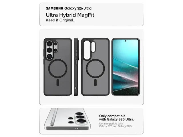 Spigen Galaxy S26 Ultra Hoes Hybrid Zwart