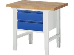 werkbank,RAL 7035/RAL 5010,HxBxD 790-1140x1000x700mm,beukblad