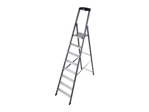 trapladder,eenzijdig,8treden,bordes met profiel,Stand H 1,7m