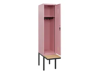 locker met bank,HxBxD 1950x400x815mm,1vak,vak B 400mm,cilinderslot - 1