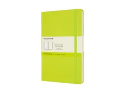 Notitieboek Moleskine large 130x210mm blanco hard cover lemon green