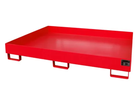 stellingopvangbak,opvangvol. 240l,HxBxD 250x1750x1300mm,staal,RAL3000