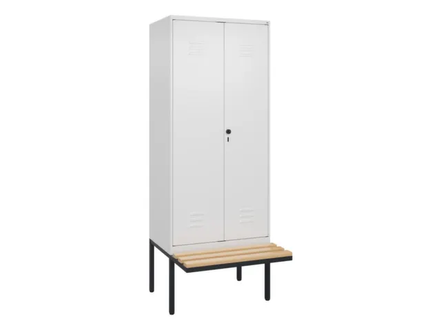 armoire vestiaire noir et blanc HxlxP 2120x800x815mm 2compart.