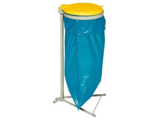 Afvalverzamelaar 120 Liter Enkelvoudig Staander Deksel Geel - 1