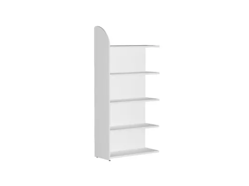 Basisveld Hxbxd 1900x820x325mm 5legborden 1zijpaneel Achterwand Wit