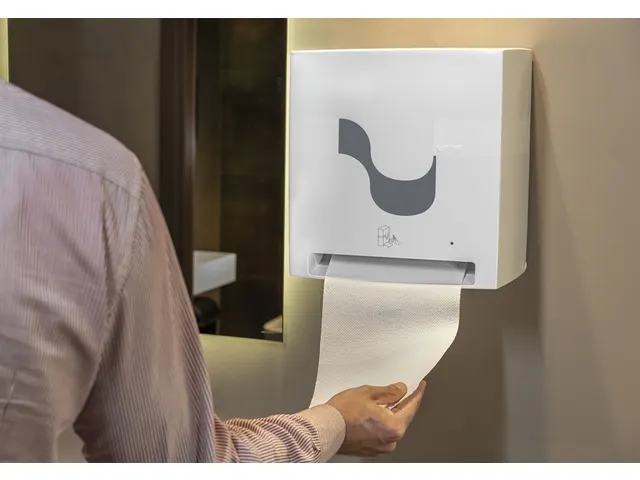 Handdoekautomaat Celtex Megamini E-Control wit automatisch