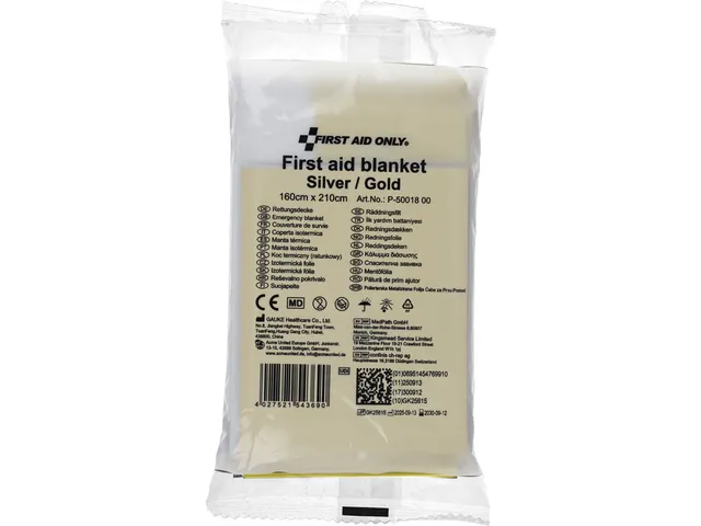 Reddingsdeken First Aid Only 160x210cm goud/zilver 2100x1600mm