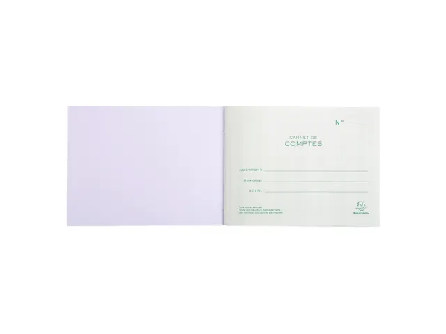 Carnet de comptes pocket 11x15cm 40 pages -