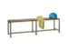 banc-patère,LxP 1500x370mm,barrettes en bois hêtre,piètement RAL601