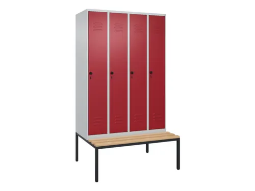 locker voor scheiding van kleding,HxBxD 2120x1200x815mm,4vak