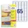 Mini Etiket 38.1x21.2mm Laserprinter transparant 1625 stuks