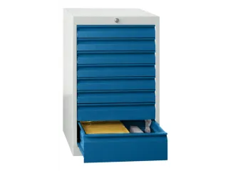 ladekast HxBxD 600x500x600mm 5laden slot RAL7035 front RAL5010 - 2