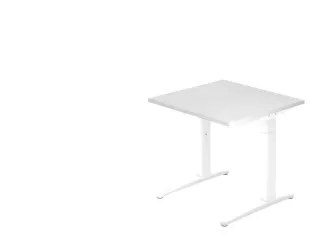 In hoogte verstelbaar bureau,HxBxD 680-850x800x800mm,blad wit - 1