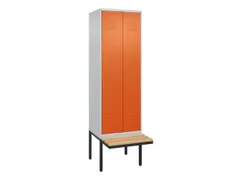 armoire vestiaire noir et blanc HxlxP 2120x600x815mm 2compart.