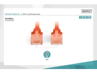 CAT 6 U-UTP patchkabel Cu LSZH AWG 26/7 Lengte 0,25m Rood - 4
