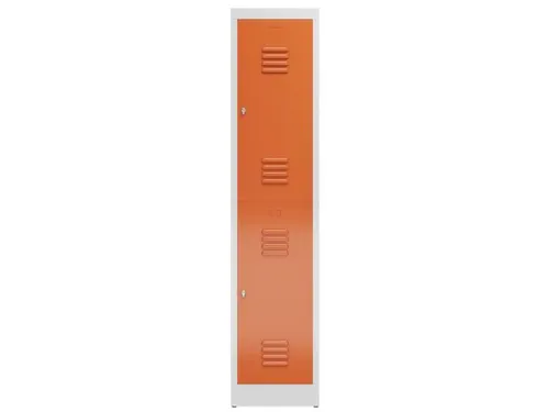 Dubbeldekse garderobekast 1800x415x500mm 2vak B400mm RAL7035 RAL3000