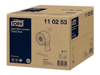 Toiletpapier Tork Mini Jumbo T2 premium 2-laags 170mtr wit 110253 - 5