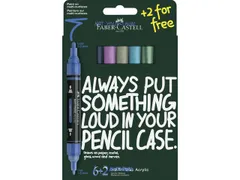 Acrylmarker Faber-Castell Multimark Frost kartonetui 6+2