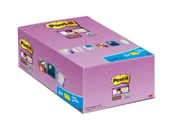 Memoblok 3M Post-it 655 Super Sticky 76x127mm geel 14+2 gratis