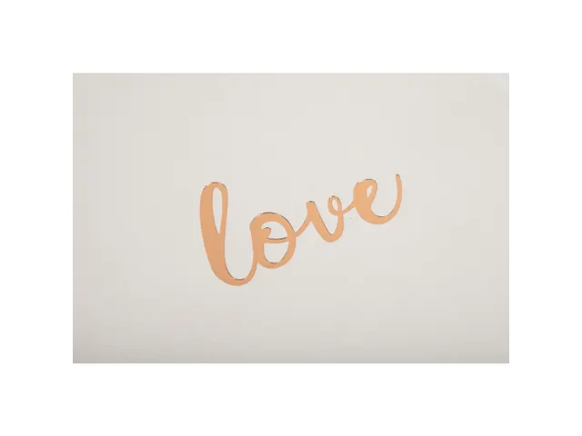 Livre d'or 140 pages tranche or - Format 21x19cm - LOVE Blanc - Blanc