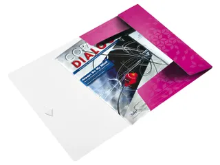 Elastomap Leitz WOW 3-kleps A4 Polypropyleen roze - 3