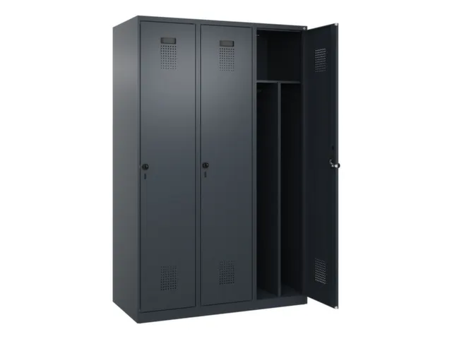 locker voor scheiding van kleding,HxBxD 1850x1200x500mm,3vak