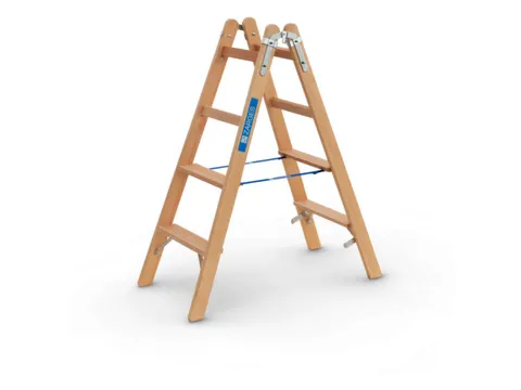trapladder,beide zijden,2x4sporten,balk L 1,25m,2-dlg.,naaldhout