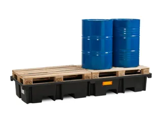 PE-opvangbak,v. 4x200l vat,opvangvol. 425l,HxBxD 360x2420x880mm - 4
