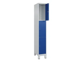 lockerkast,HxBxD 1950x300x500mm,1x3vakken,vak B 300mm,cil.-slot,voeten - 1