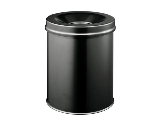 Vlamdovende Papierbak Safe Round 15 Liter Zwart