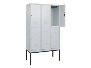 dubbeldekse locker,HxBxD 2120x1200x500mm,3x2vak.,vak B 400mm,cil.-slot - 2