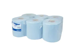 Midi poetspapier 52313 Perforatie REC blauw 2-Laags 6 Rol