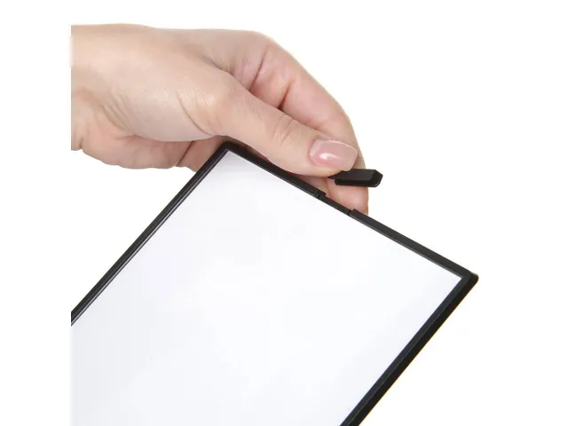 Menustandaard Scritto L-stand Zwart A6