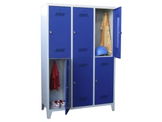 dubbeldekse locker,HxBxD 1850x1200x500mm,3x2vak.,RAL7035,front RAL7035 - 1