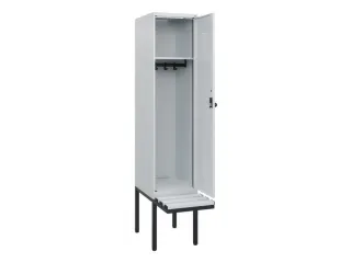 locker met bank,HxBxD 1950x400x815mm,1vak,vak B 400mm,draaigrendel - 1