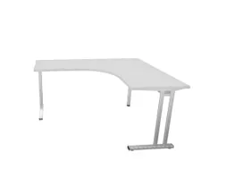 bureau in vrije vorm,HxBxD 740x1600x1400mm,vrije vorm,MP-lichtgrijs