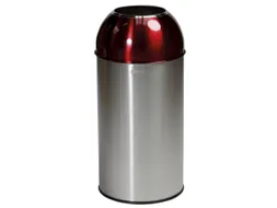 RVS afvalbakken,40l,HxØ 740x350mm,1opening(en),romp geborsteld