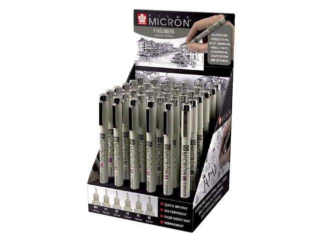 Fineliner Display Sakura Pigma Micron assorti zwart
